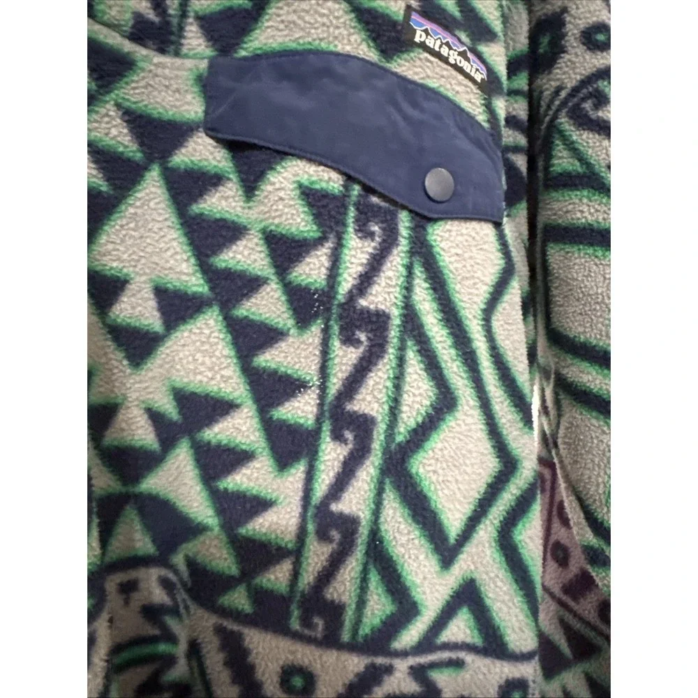 Vintage Patagonia Synchilla Montana Siete Snap-T Fleece Pullover Aztec Men Sz S